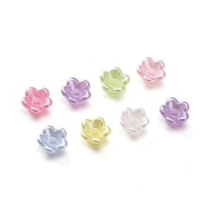 Mix van kleurrijke parelmoer bloemkralen in macaronkleuren voor DIY sieraden maken