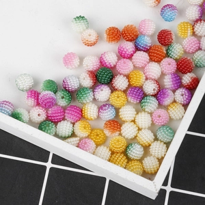 Colorful 10mm ABS bayberry pearl beads for DIY handmade jewelry bracelets and earrings