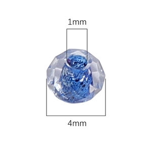 4mm faceted blue sparkling glass seed bead for DIY jewelry making and handmade crafts