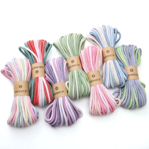 10-meter multicolored gradient cotton cord bundles for handmade DIY jewelry and bracelets