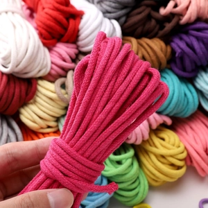 Vibrant 3-4mm braided cotton cord bundle for DIY jewelry and handmade crafts projects