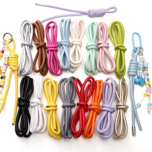 Cordon Rond en Cuir PU pour la Fabrication de Bijoux DIY Accessoires de Sac Décoration de Chaîne de Téléphone Matériaux d'Artisanat