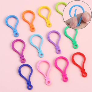 Fermoirs mousquetons colorés en acrylique pour bijoux DIY et accessoires de clés