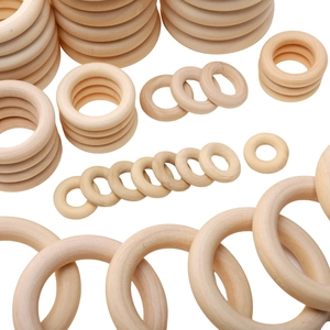 Natürliche Holzringe Set in verschiedenen Größen für DIY-Bastelarbeiten und Schmuckbau