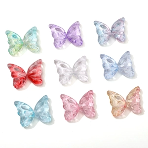 Collection de perles d'ailes en verre colorées pour la fabrication de bijoux DIY