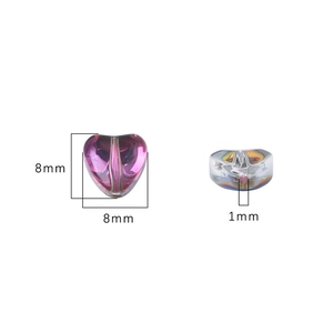 8mm gradiënt hartvormige glazen kralen voor DIY sieraden en halskettingen