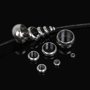 Perles d'espacement plates en acier inoxydable argenté pour la création de bijoux