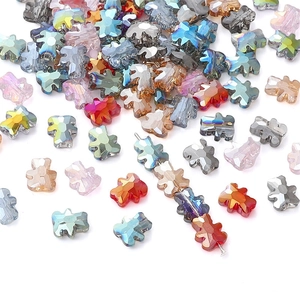 Colorful 8x10mm bear shaped faceted glass crystal beads for DIY jewelry making