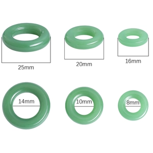 Πράσινοι γυάλινοι δακτύλιοι 16mm, 20mm και 25mm για DIY κοσμήματα και καρφίτσες μαλλιών