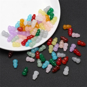 Hulu Shaped Glass Beads For Jewelry Making DIY Gourd Spacer Beads For Bracelet Necklace Handcraft Accessories Traditional Chinese Style