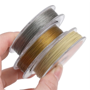 Rollen mit 7-strängigem Basteldraht in Gold, Silber und Bronze für DIY-Schmuck und Perlen