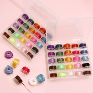 Multicolor DIY Elastic Crystal Bead Thread Kit With Transparent Plastic Storage Box For Jewelry Bracelet Making Craft Supply