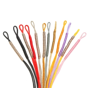 Kleurrijke handgevlochten polyester koorden van 1mm met goudkleurig metaaldraad voor DIY sieraden