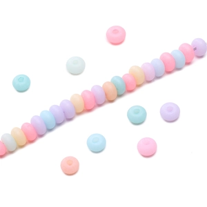 3x6mm ματ γυάλινες χάντρες σε χρώματα macaron για κατασκευή κοσμημάτων DIY
