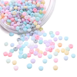 Γυάλινες χάντρες σε χρώματα macaron για κατασκευή κοσμημάτων DIY και βραχιόλια