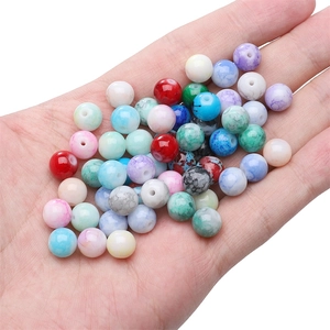 Cuentas de vidrio jaspeado de 8mm para creación de joyas DIY, collares y brazaletes