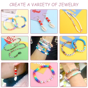 Colorful polymer clay heishi beads kit for DIY handmade jewelry bracelets and necklaces
