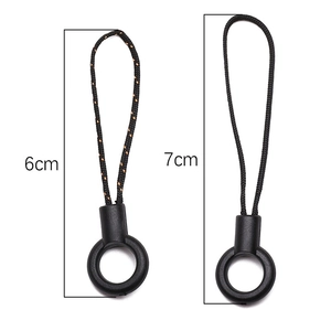Minimalistisches Schlüsselanhänger-Zubehör aus Nylon mit schwarzen Ringen, 6cm und 7cm