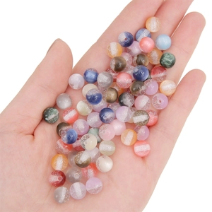 Sparkly resin beads with glitter for DIY handmade necklaces and bracelets jewelry making