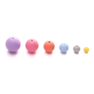 Cuentas de acrílico esmerilado en varios colores y tamaños para joyería y pulseras DIY