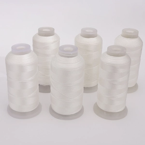 Set of 6 rolls of premium white handmade braided cord for DIY jewelry and beaded bracelets