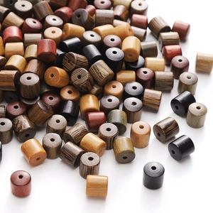 Cuentas de madera 8x8mm en forma de barril para bisutería DIY y pulseras artesanales