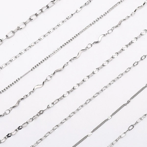 Chaînes à bijoux DIY en acier inoxydable poli comprenant des styles de trombones