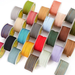 Colorful nylon Ruyi cord rolls for DIY jewelry making and handmade weaving crafts
