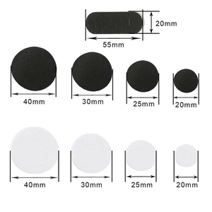 DIY non-woven felt pads for hair clips in black and white colors various sizes