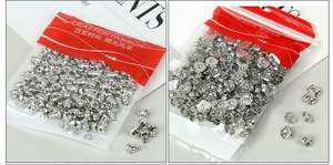 Bulk silver metal butterfly and bullet earring backs for DIY jewelry making supplies