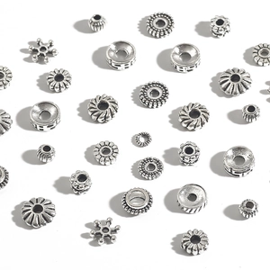 Assorted antique silver alloy spacer beads for DIY jewelry making handmade accessories