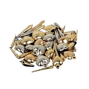 Golden and silver heart and teardrop CCB beads for DIY jewelry making and necklace crafts
