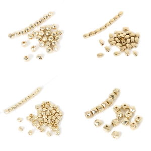 Assortiment gouden geometrische CCB kralen voor DIY kettingen en sieraden maken