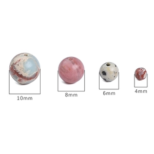 Polished natural stone beads in 4mm to 10mm sizes for DIY jewelry making