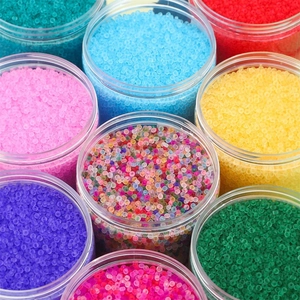 Perline di vetro opache colorate 2mm/3mm/4mm in vasetti per gioielli fai da te
