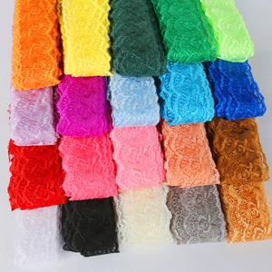 Colorful floral embroidery lace trim ribbon set for DIY sewing and clothing accessories