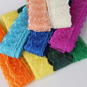 Colorful floral embroidery lace trim ribbon for DIY crafts and garment decoration