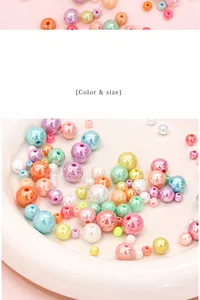 Macro shot of colorful acrylic macaron beads with iridescent finish for DIY jewelry crafting