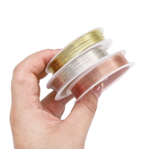 Tre rotoli di filo di rame antiossidante per gioielli fai da te e accessori capelli