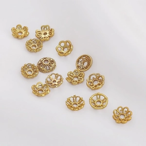 Entretoises fleurs évidées plaquées or 18K pour la création de bijoux DIY