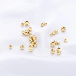 Polished 14K gold filled round spacer beads in various sizes for DIY jewelry making