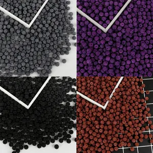 DIY resin bayberry beads in dark grey, deep purple, black and coffee for jewelry making