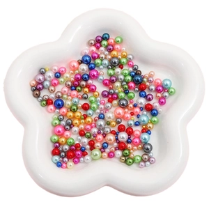 Mixed colorful faux pearls in various sizes for DIY crafts and jewelry making decoration