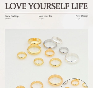 Collezione di cerchi a perla minimalisti oro e argento per la creazione di gioielli DIY