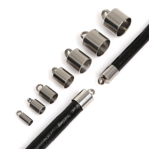 10Pcs Stainless Steel Cord End Caps Tassel Caps Barrel Connectors For DIY Necklace Bracelet Jewelry Making Multiple Sizes