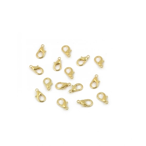 Golden alloy lobster clasps for DIY jewelry making and necklace connector findings