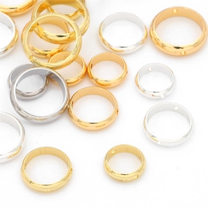 Distanziatori per perline fai-da-te placcati in oro 18K e argento per creazione gioielli
