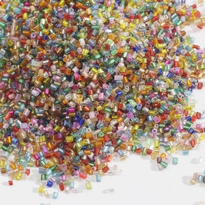 Silver Lined Glass Bugle Beads Tubular Seed Beads For DIY Jewelry Making Crafts Clothing Embroidery Decoration Accessories
