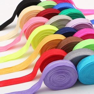 Colorful 15mm fold over elastic bands for DIY crafts and sewing accessories