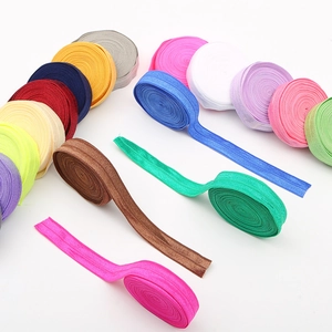 Colorful 15-pack of Fold Over Elastic bands for DIY sewing and handmade crafts